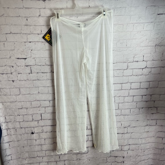 Vintage deadstock no boundaries size large white mesh pants swim cover - Picture 7 of 7